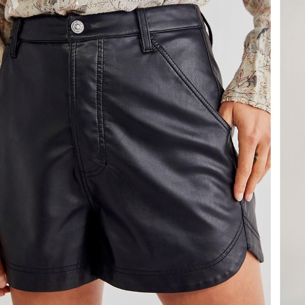 Free People Lita Vegan Shorts - Never worn